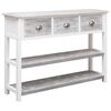 vidaXL Credenza Grigio Antico 108x30x76 cm Legno Massello di Paulownia