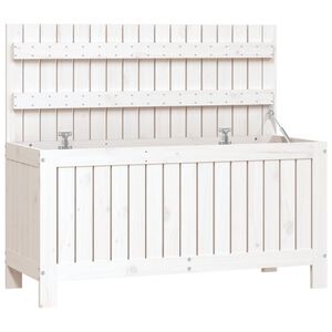 vidaXL Contenitore Giardino Bianco 108x42,5x54 cm Legno Massello Pino