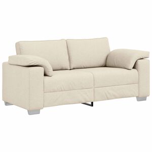vidaXL Divano a 2 Posti Beige 180 cm Tessuto misto lino
