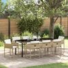 vidaXL Set da Pranzo per Giardino con cuscino 9 pcs Beige polyrattan