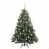 vidaXL Albero di Natale artificiale con 150 LED Verde 150 cm PE e PVC