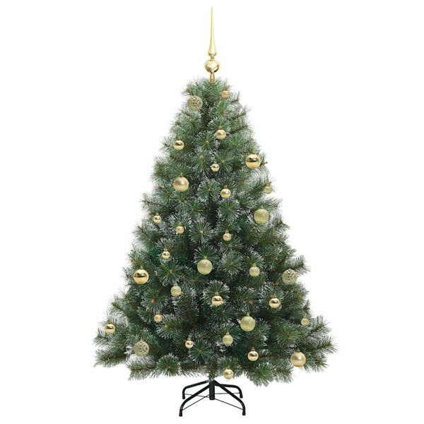 vidaXL Albero di Natale artificiale con 150 LED Verde 150 cm PE e PVC