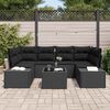 vidaXL Set Divano da Giardino con cuscino 8 pcs Nero polyrattan