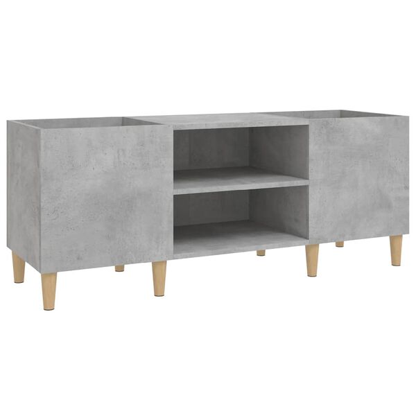 vidaXL Mobile Porta Dischi Grigio Cemento 121x38x48 Legno Multistrato