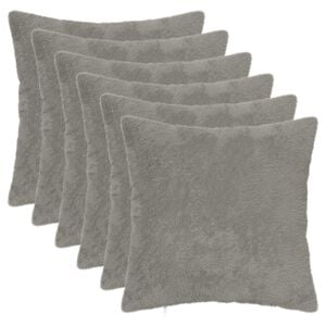 vidaXL Federa 6 pz HEERLEN Grigio Chiaro 30 x 30 cm