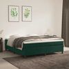 vidaXL Struttura Letto a Rete a Molle Verde Scuro 180x200 cm in Velluto
