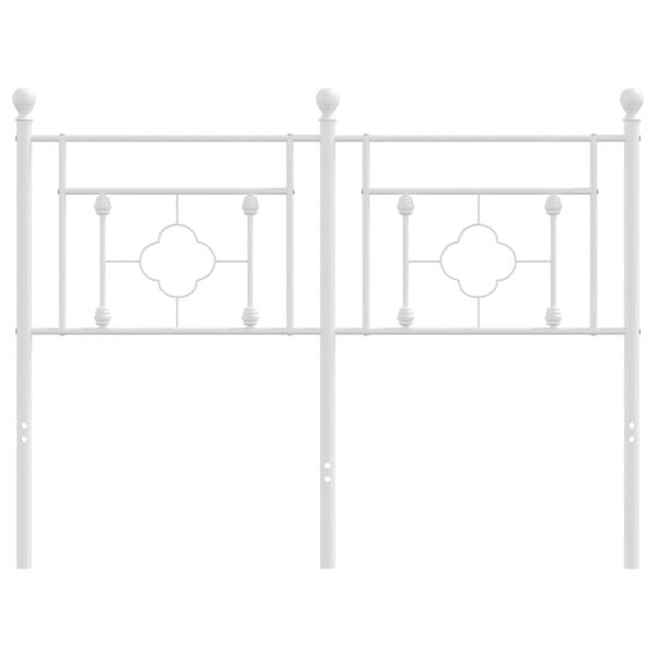 vidaXL Testiera in Metallo Bianco 120 cm