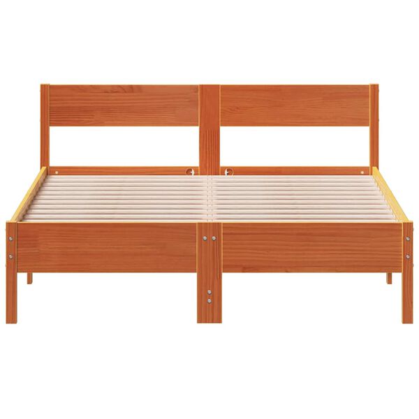 vidaXL Letto senza Materasso Marrone Cera 120x190 cm in Legno di Pino