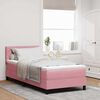 vidaXL Letto a molle con materasso Rosa 100 x 200 cm Velluto