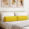 vidaXL Cuscini a rullo 2 pcs Giallo Chiaro Ø 25 x 70 cm Tessuto