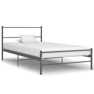 vidaXL Giroletto Grigio in Metallo 90x200 cm