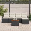vidaXL Set Divano da Giardino 6 pcs Nero e bianco