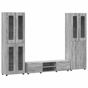 vidaXL Set mobile TV FLORIN 3 pcs Grigio Sonoma Legno multistrato