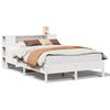 vidaXL Letto Libreria senza Materasso Bianco 135x190 cm Legno di Pino