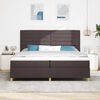 vidaXL Letto a Sorgente LED Marrone Scuro 200 x 200 cm Tessuto