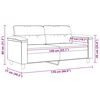 vidaXL Divano a 2 Posti Grigio Chiaro 140 cm in Tessuto Microfibra