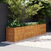 vidaXL Letto rialzato da giardino 385x50x69 cm in acciaio Corten