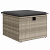vidaXL Set di divani con cuscino Grigio chiaro polyrattan