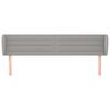 vidaXL Testiera ad Orecchio Grigio Chiaro 163x23x78/88 cm in Tessuto