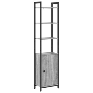 vidaXL Armadio per Libri 6 livelli 40 x 24 x 161 cm Grigio Sonoma