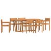 vidaXL Set da pranzo da giardino da 7 pz in Legno Massello di Acacia