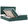 vidaXL Letto con Contenitore Verde Scuro 200 x 200 cm Velluto