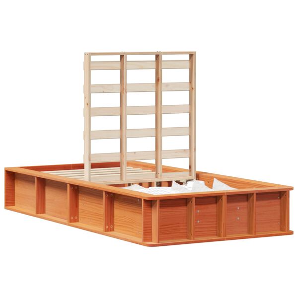 vidaXL Struttura del letto Marrone cerato 100 x 200 cm Pino massello