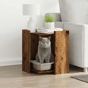 vidaXL Recinto Lettiera Gatti Grigio Sonoma 60x40x40 cm in Truciolato