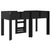 vidaXL Letto a Castello per Bambini Rovere Nero 100 x 200 cm