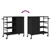vidaXL Carrello da Cucina Nero 87,5x38,5x84,5 cm in Legno Multistrato