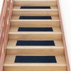 vidaXL Tappetini per scale autoadesivi 30 pz 76x20 cm blu navy rettangolari