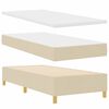 vidaXL Letto a molle con materasso Crema 90 x 190 cm Tessuto