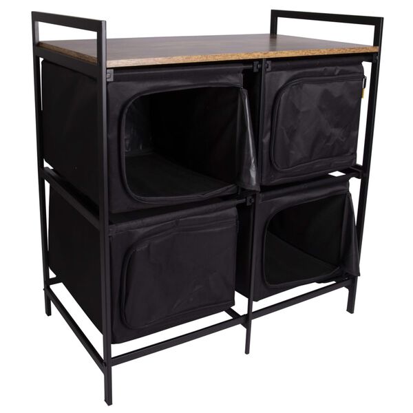 Bo-Camp Mobiletto da Cucina Lawton Nero