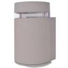 vidaXL Luce da parete per esterno semi-cilindrica in alluminio grigio