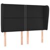 vidaXL Testiera ad Orecchio Nera 147 x 23 x 118/128 cm in Similpelle