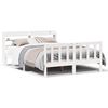 vidaXL Letto senza Materasso Bianco 140x190 cm Legno Massello di Pino