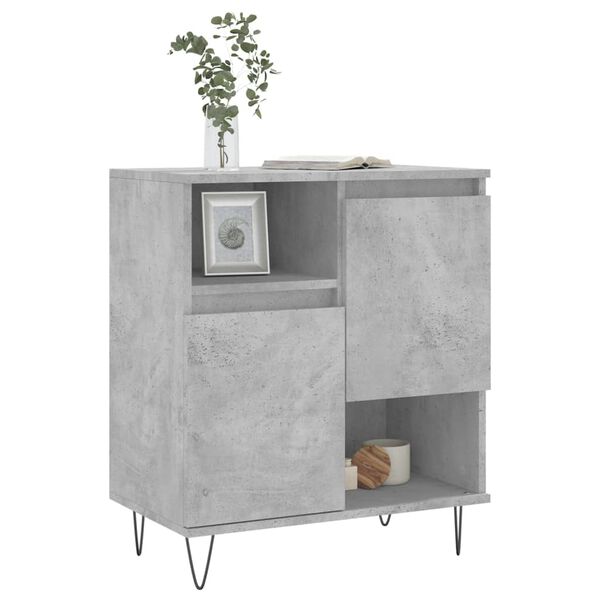 vidaXL Credenza Grigio Cemento 60x35x70 cm in Legno Multistrato