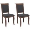 vidaXL Sedie da Pranzo con Cuscini 2pz Marrone Legno Massello di Hevea