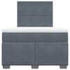 vidaXL Giroletto a Molle con Materasso Grigio Scuro 120x200 cm Velluto