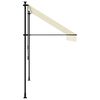 vidaXL Tenda da Sole Retrattile Crema 250x150 cm in Tessuto e Acciaio