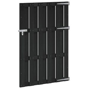 vidaXL Cancello da giardino 100 x 150 cm WPC e Alluminio Nero