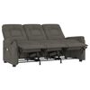 vidaXL Divano Massaggiante Reclinabile 3 Posti Grigio Scuro Microfibra