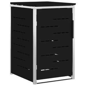 vidaXL Stoccaggio contenitore a ruote for 1 Bin 240L Nero