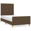 vidaXL Giroletto con Testiera Marrone Scuro 80x200 cm in Tessuto