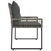 vidaXL Panchina da esterno Grigio 118 x 55 x 82 cm Rattan PE e Tessuto