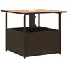 vidaXL Tavolo Giardino Foro Ombrellone Marrone 55x55x46,5cm Polyrattan