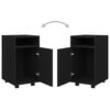 vidaXL Credenza con Ruote Nera 33x38x60 cm in Legno Multistrato