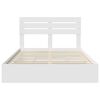 vidaXL Letto con Contenitore Bianco 140 x 200 cm Legno multistrato