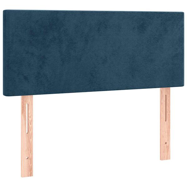 vidaXL Testiera a LED Blu Scuro 100x5x78/88 cm in Velluto