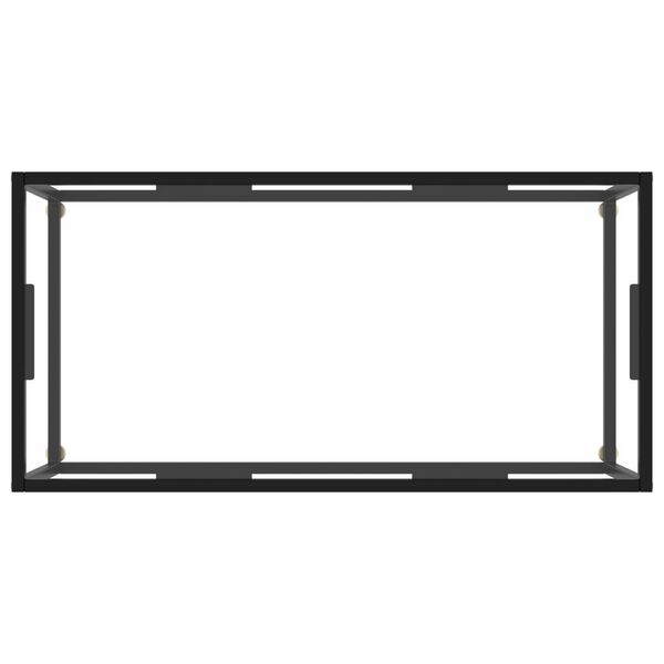 vidaXL Tavolino da Salotto Nero con Vetro Temperato 100x50x35 cm